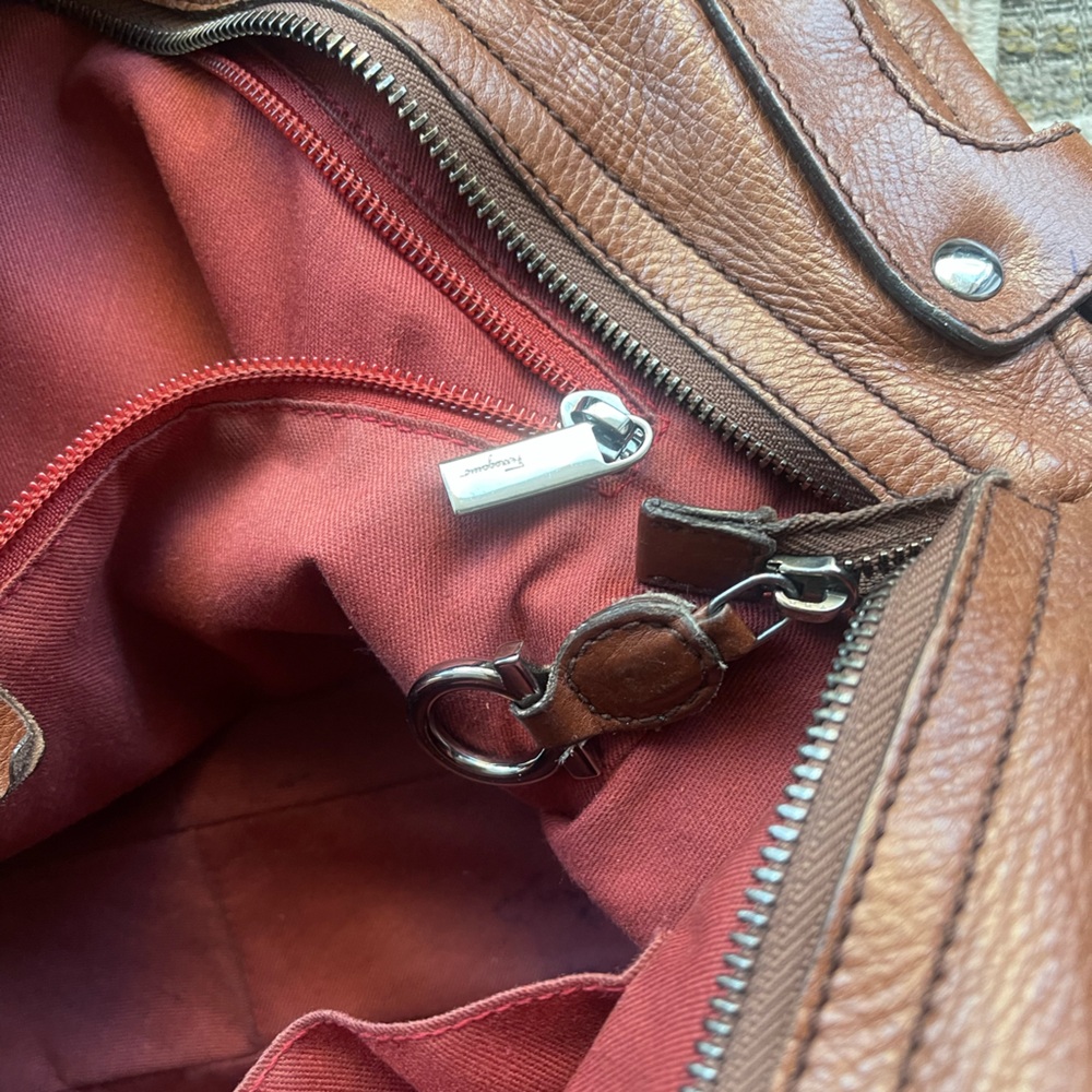 Salvatore Ferragamo Chestnut Brown Leather Hobo with Tassel - Picture 15 of 16